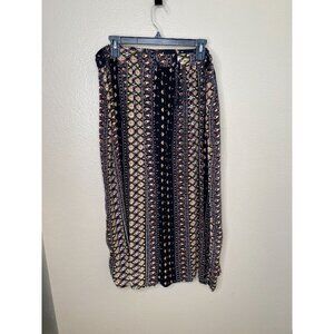 Surrale Womens Printed Skirt Drawstring Waist Boho Style Lightweight Maxi